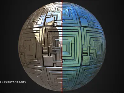 Blade Runner Frank Lloyd Wright Ennis House PBR Substance tile Low-poly 3D model