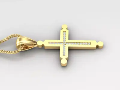 Cross Light Gold 4CP009 3DM STL 3D print model