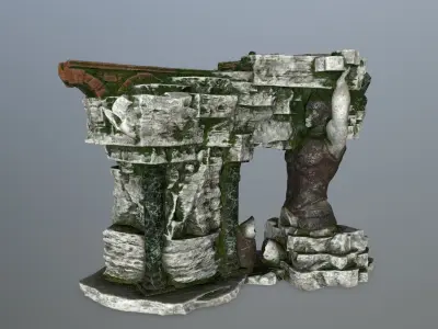 old temple  Low-poly 3D model order