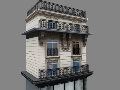 Typical Parisian Apartment 3d Building 01 3D model
