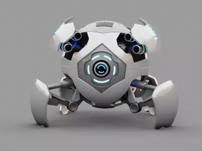 Ball Bot   rigged character 3D model
