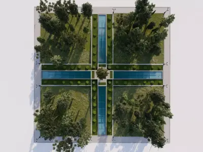 public park-Private Park Landscape 3D model