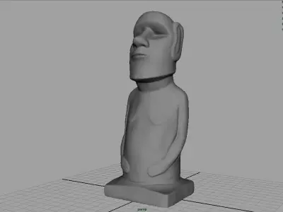 MOAI STATUE Low-poly 3D model