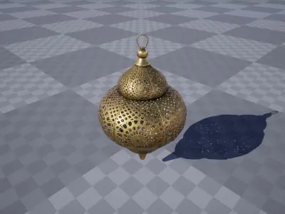 PBR Moroccan Lantern A Low-poly 3D model