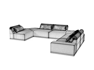 Grand Angle 12b Sofa Composition 3D model