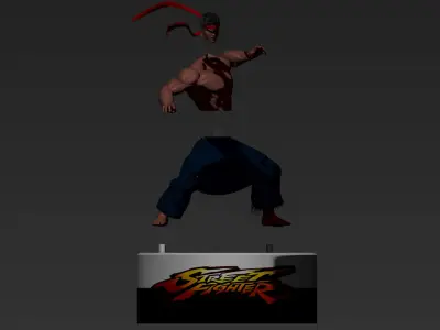 street fighter  Dark Ryu 3D print model