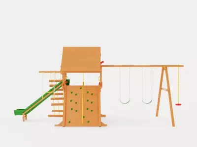 Rainbow Castle Pkg II Low-poly 3D model