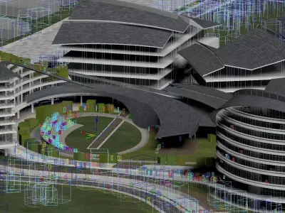 Riverfront Cultural Ribbon Complex 3D model