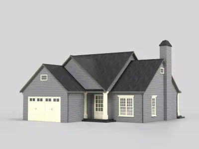 British House Design 05T2 Low-poly 3D model