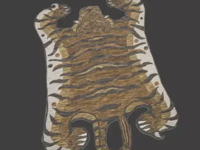 Justina Blakeney Loloi Feroz FER Gold Area RUG Low-poly 3D model