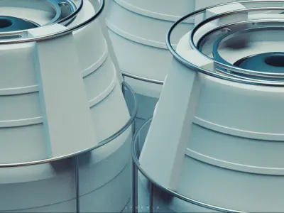 Sci-Fi Asterion Tube  Low-poly 3D model