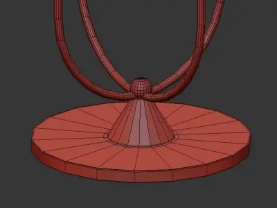 TYRONE three floor lamps with shades 3D model