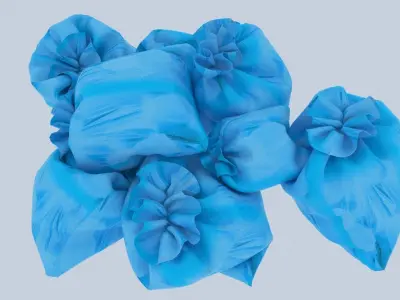Textured Garbage Bags 1 3D model