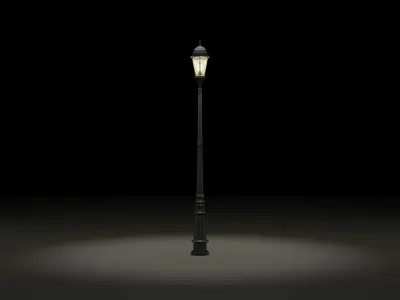 Old Steet Light 3D Model Low-poly 3D model