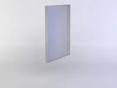 Window with grating  Low-poly 3D model
