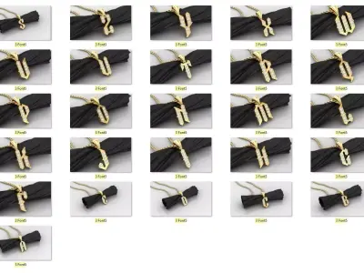 Alphabet Pendant Version 5 Letter English Album 3D print model