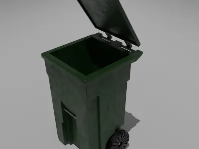 Trash Can 3D model 5
