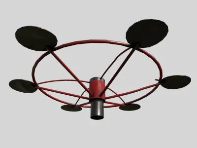 Old  Carousel Low-poly 3D model