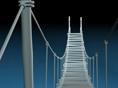 Rope bridge 3D model