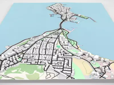 Cityscape Nesebar Bulgaria 3D model