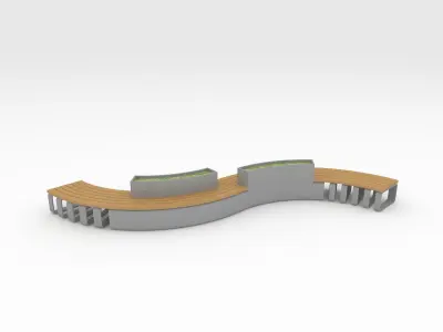 Bench Park 12 3D model