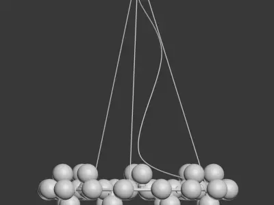 Chandelier Inflora 45 plafonds by Atelier Aret  3D model