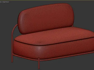 SOFA POLLY YELLOW 3D model