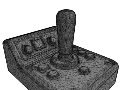 Industrial SciFi Control Joystick Low-poly 3D model