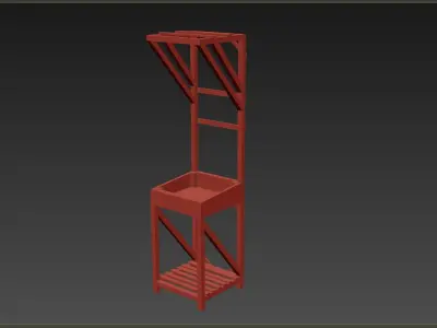 Market Stall Cotton  Low-poly 3D model