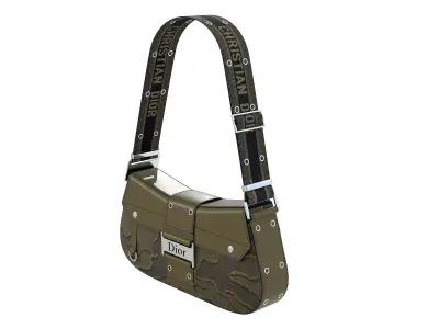 Dior Street Chic Bag Khaki Print 3D model