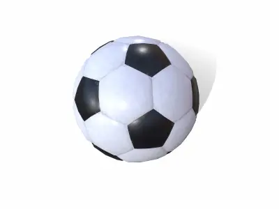  Generic Black and White Soccer Ball Low-poly PBR 