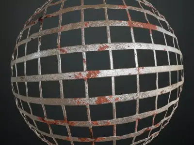 Rusted Metal Walkway PBR Seamless Texture