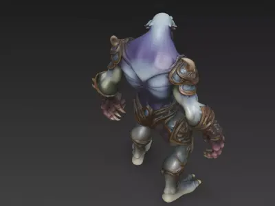 Armored Humanoid Monster Variant 3D Model 3D model