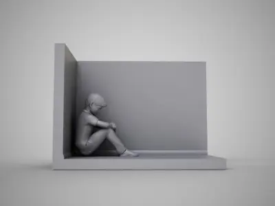 Thoughtful Boy 3D print model