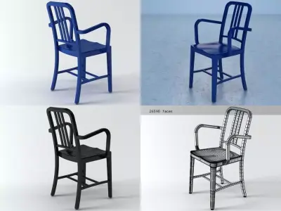 Navy Armchair 3D model