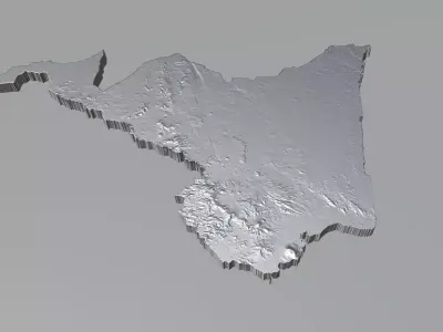 Cameroon Country Terrain 3D model