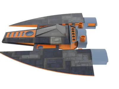 Antonov An Spaceship  Low-poly 3D model