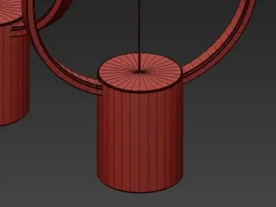 Table four different lamps on 3D model