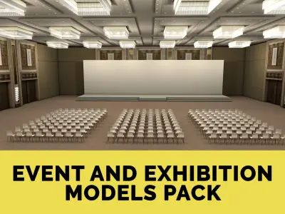 Fast Render Event and Exhibition 3d Model Pack 2020 3D model