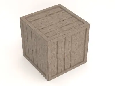 Wooden Box 3D model