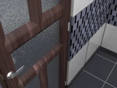 Bathroom door 3D model