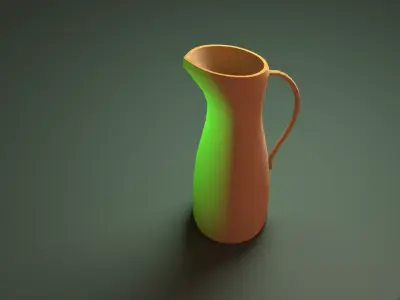 clay jug Free low-poly 3D model