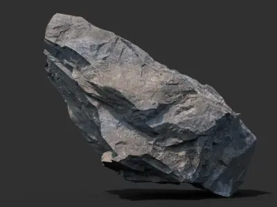 Low poly Gray Rock Formation Pack 191227 Low-poly 3D model