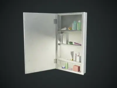 Shelf Mirror Low-poly 3D model