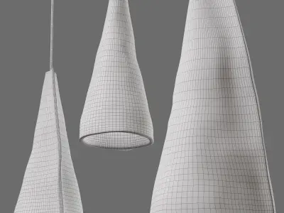 Tayga Design Crusta White Pendant Lamp 3D model