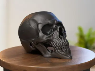 Skull Headphone Stand  Cyborg Headset Stand 3D print model
