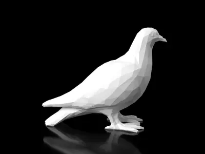 Dove Low Poligonal Low-poly 3D model