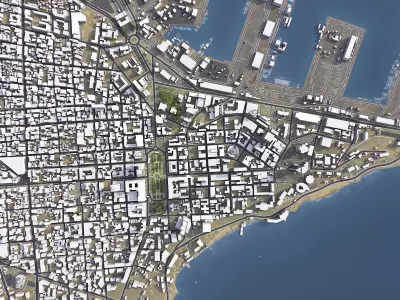Dakar - 3D City Model Low-poly 3D model