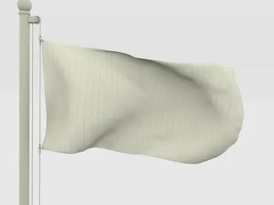 Animated Vietnam Flag Low-poly 3D model