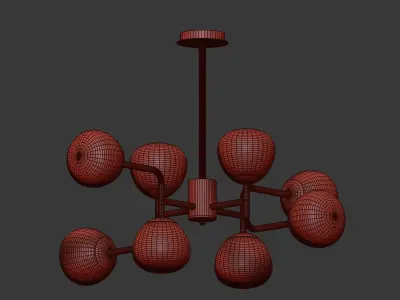 Chandelier 6 Pendant Lamp Erich Maytoni 3D model
